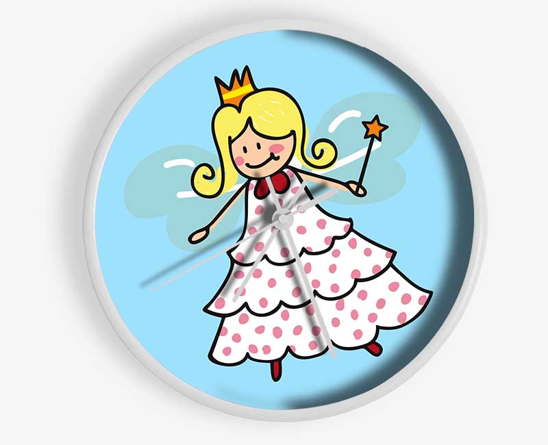 Flying Fairy Baby Blue Clock - Wallart-Direct UK