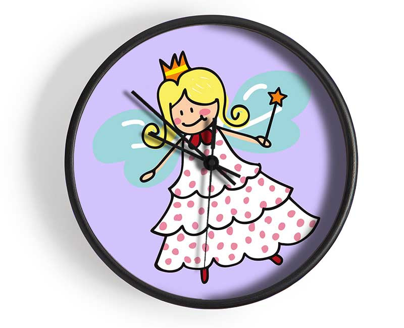 Flying Fairy Lilac Clock - Wallart-Direct UK