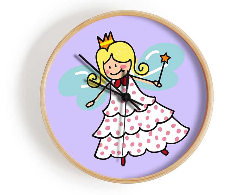 Flying Fairy Lilac Clock - Wallart-Direct UK