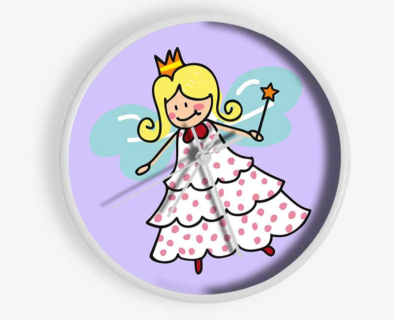 Flying Fairy Lilac Clock - Wallart-Direct UK