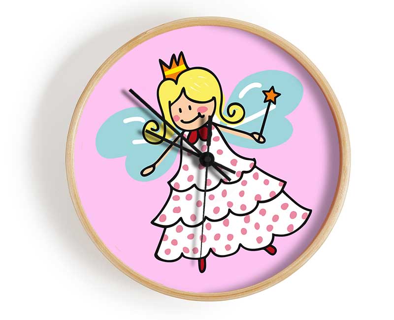 Flying Fairy Pink Clock - Wallart-Direct UK