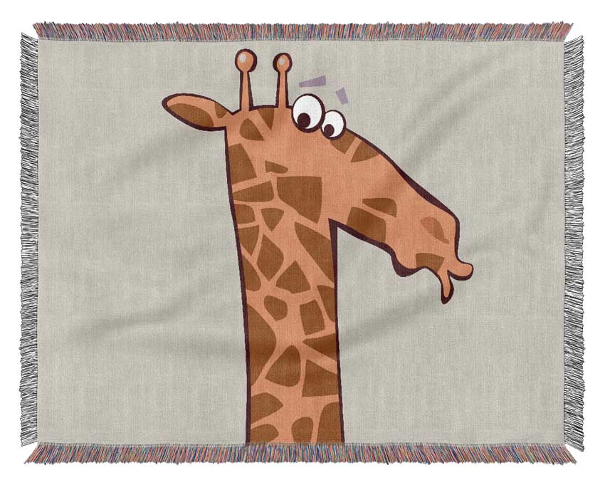 Funny Confused Zebra Lilac Woven Blanket