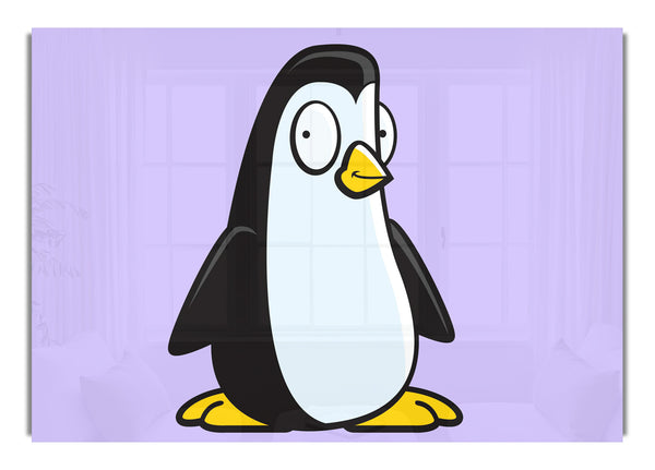 Lustiger Pinguin Lila