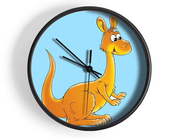 Fuzzy Kangeroo Baby Blue Clock - Wallart-Direct UK