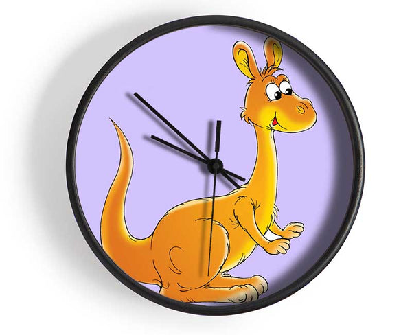 Fuzzy Kangeroo Lilac Clock - Wallart-Direct UK