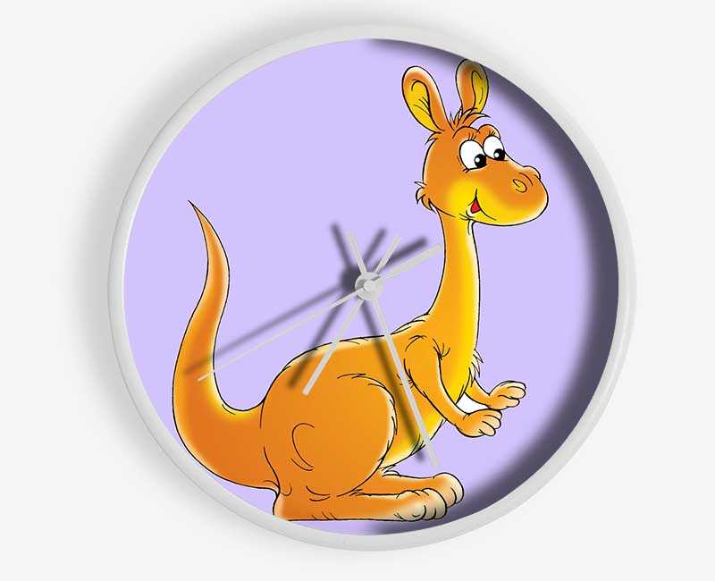 Fuzzy Kangeroo Lilac Clock - Wallart-Direct UK