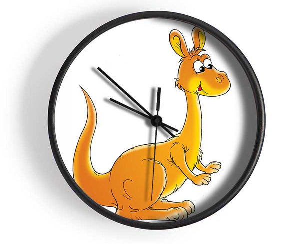 Fuzzy Kangeroo White Clock - Wallart-Direct UK