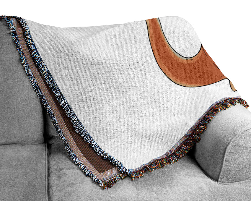 Fuzzy Kangeroo White Woven Blanket