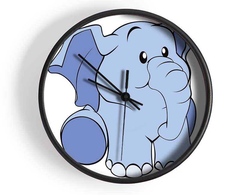 Happy Baby Elephant White Clock - Wallart-Direct UK