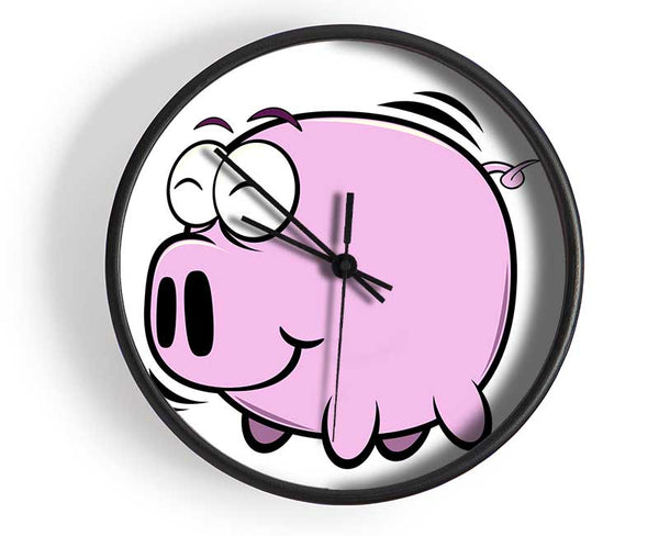 Happy Pig Smiling White Clock - Wallart-Direct UK