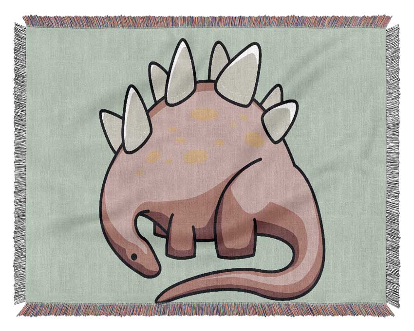 Herbivore Dinosaur Baby Blue Woven Blanket