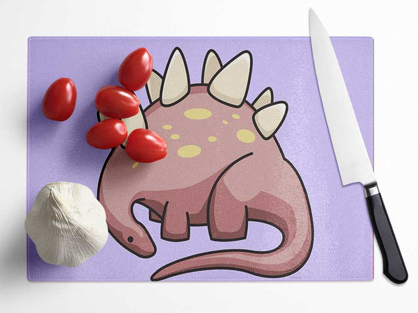 Herbivore Dinosaur Lilac Glass Chopping Board