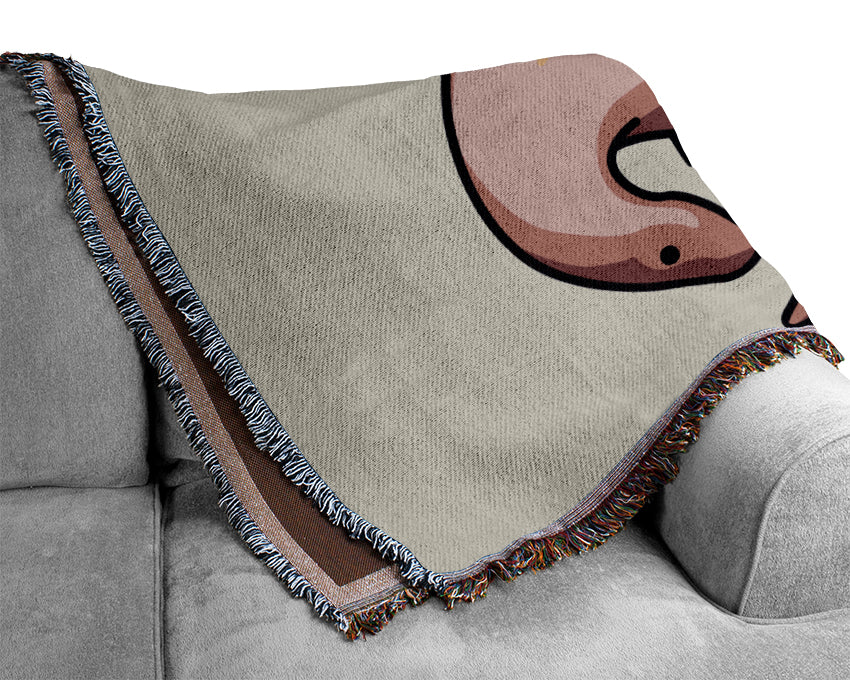 Herbivore Dinosaur Lilac Woven Blanket