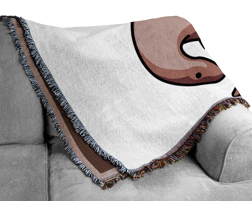 Herbivore Dinosaur Pink Woven Blanket