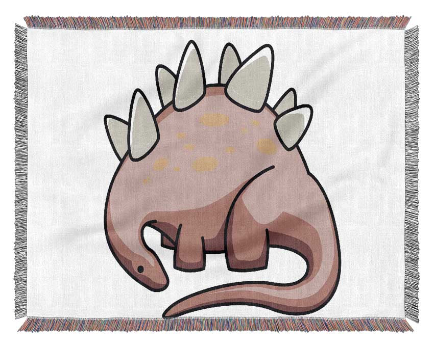 Herbivore Dinosaur White Woven Blanket