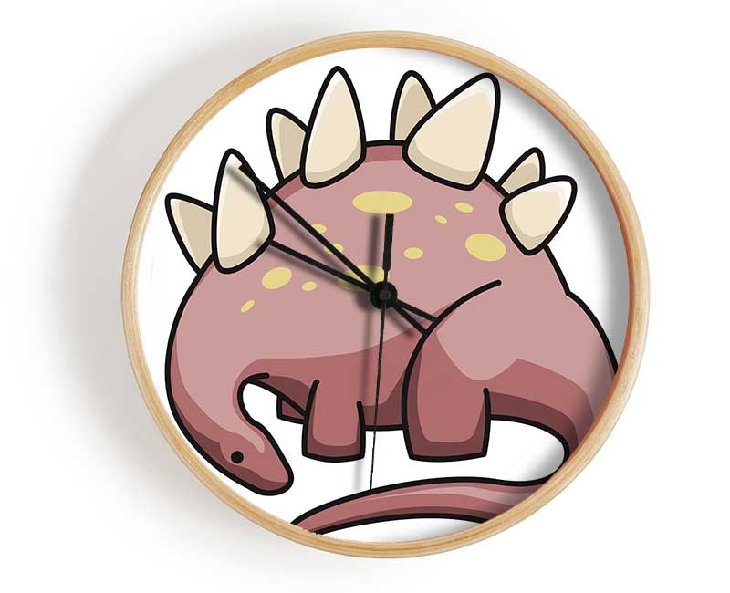 Herbivore Dinosaur White Clock - Wallart-Direct UK