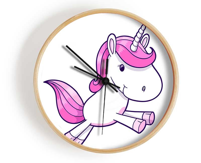 Leaping Unicorn White Clock - Wallart-Direct UK