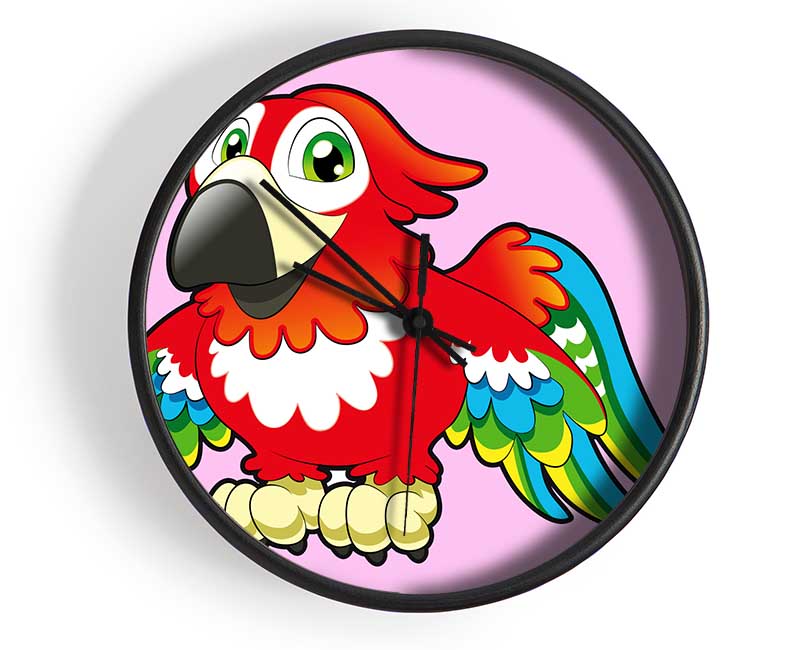 Little Parrot Pink Clock - Wallart-Direct UK