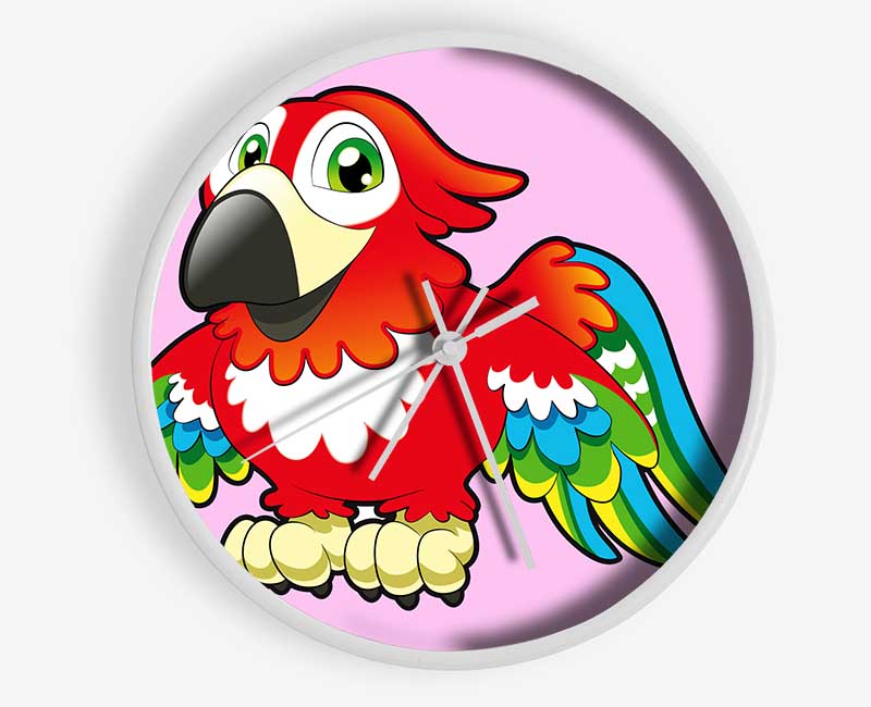 Little Parrot Pink Clock - Wallart-Direct UK