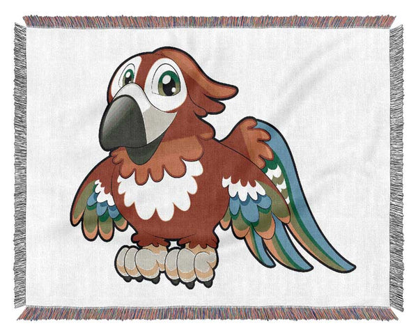 Little Parrot Pink Woven Blanket