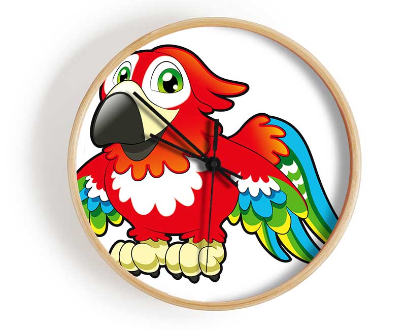 Little Parrot White Clock - Wallart-Direct UK