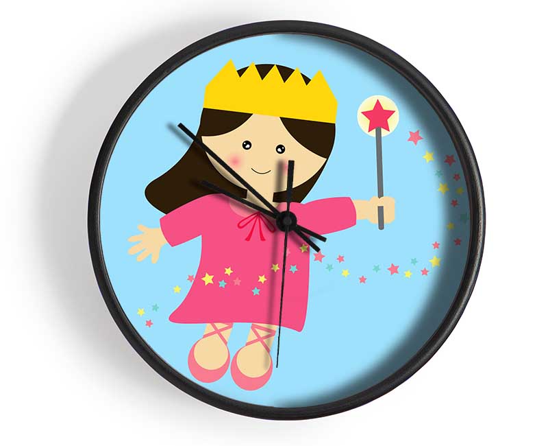 Magical Princess Baby Blue Clock - Wallart-Direct UK