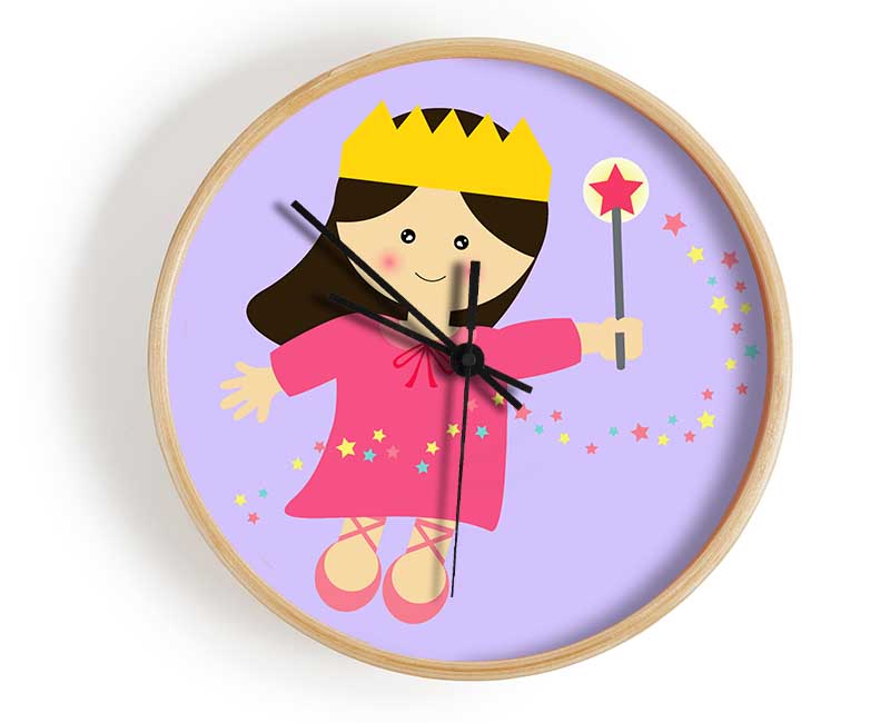 Magical Princess Lilac Clock - Wallart-Direct UK