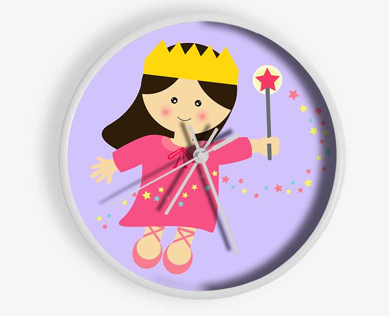 Magical Princess Lilac Clock - Wallart-Direct UK