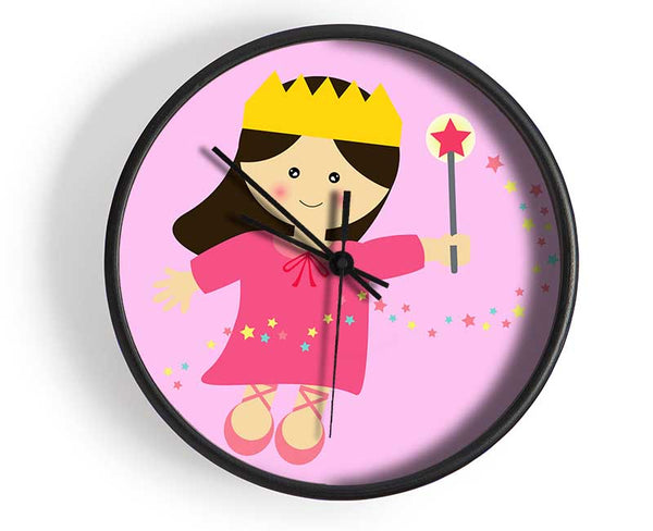 Magical Princess Pink Clock - Wallart-Direct UK