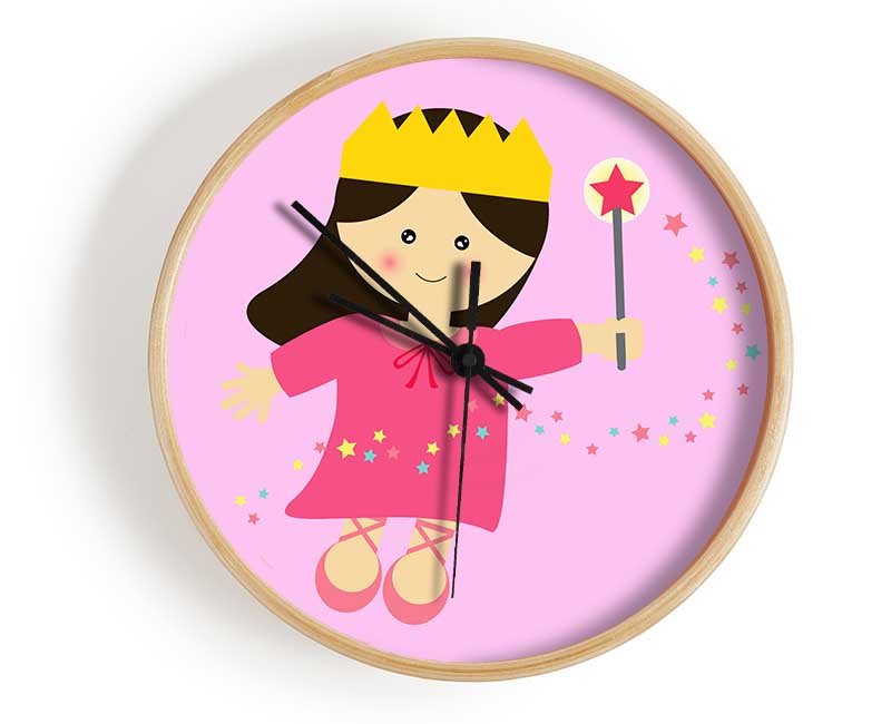 Magical Princess Pink Clock - Wallart-Direct UK