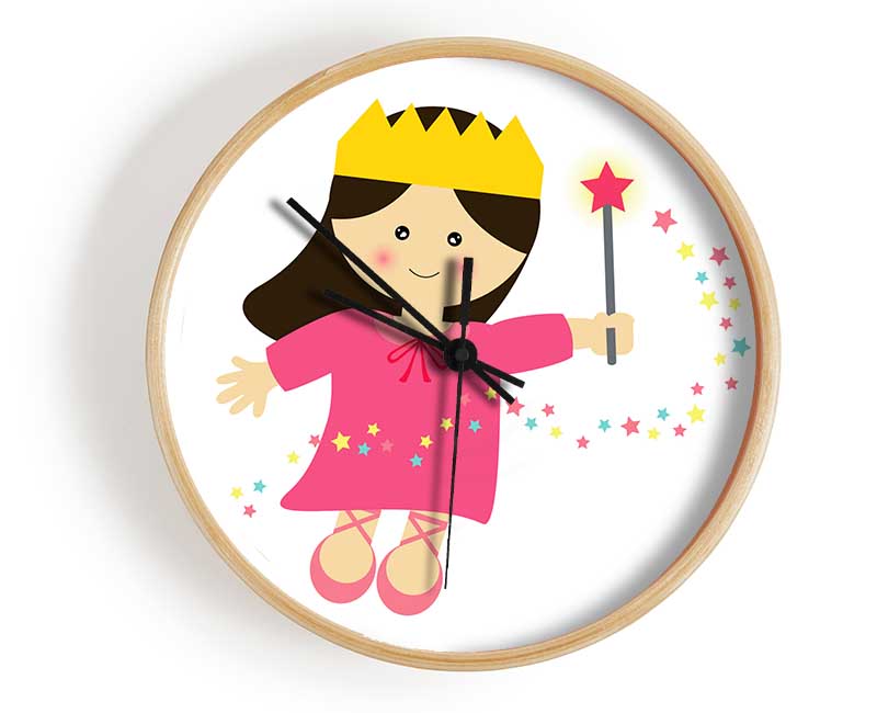 Magical Princess White Clock - Wallart-Direct UK