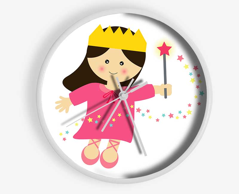 Magical Princess White Clock - Wallart-Direct UK