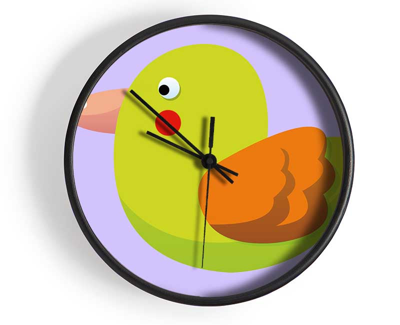 Red Spot Bird Lilac Clock - Wallart-Direct UK