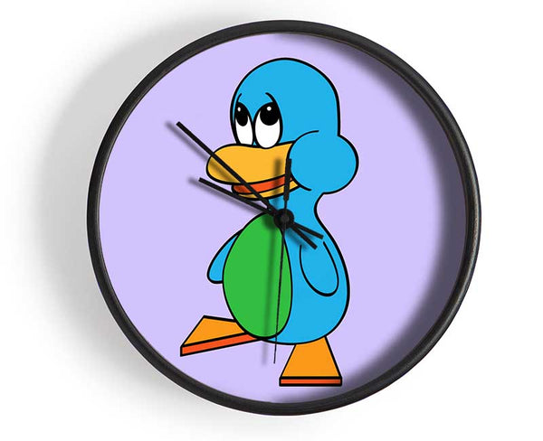 Sad Duck Lilac Clock - Wallart-Direct UK