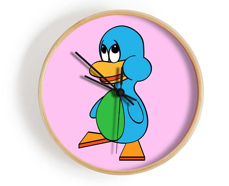 Sad Duck Pink Clock - Wallart-Direct UK