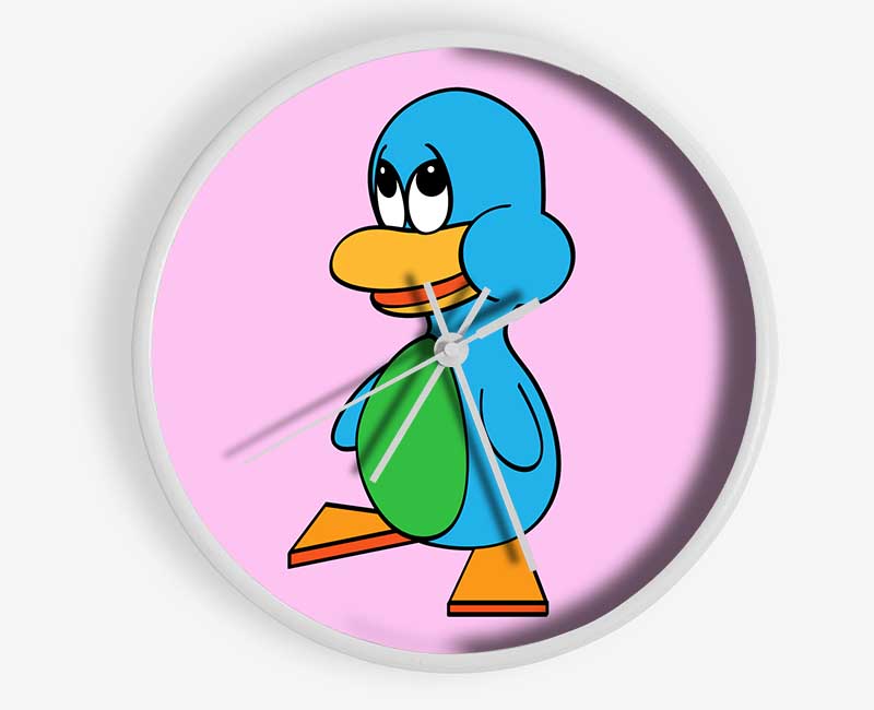 Sad Duck Pink Clock - Wallart-Direct UK