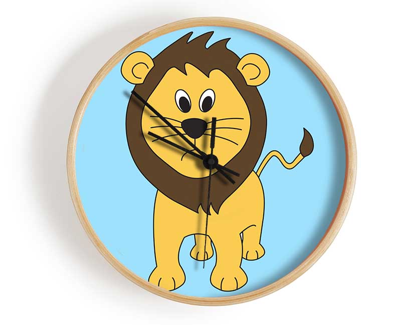 Sad Lion Baby Blue Clock - Wallart-Direct UK