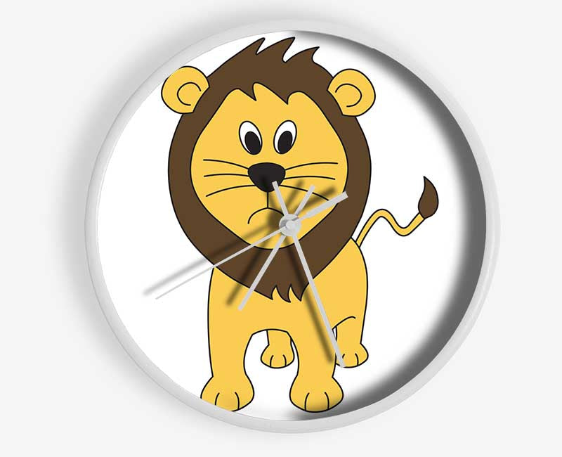 Sad Lion White Clock - Wallart-Direct UK