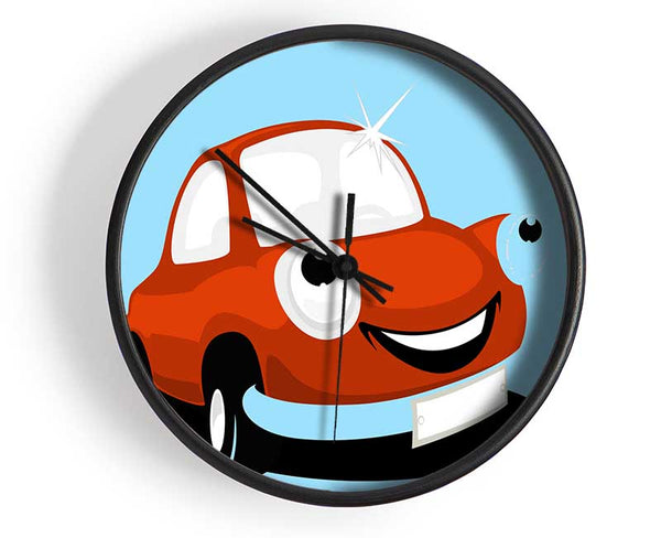 Smiling Clean Car Baby Blue Clock - Wallart-Direct UK