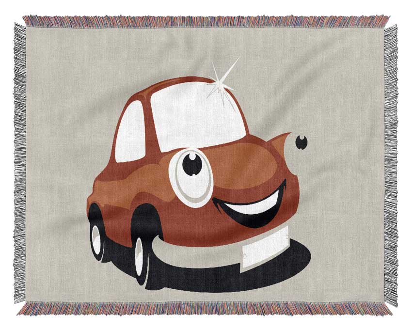 Smiling Clean Car Lilac Woven Blanket