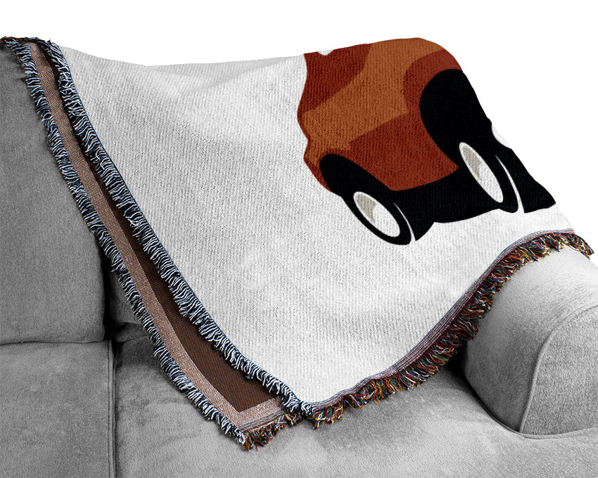 Smiling Clean Car White Woven Blanket