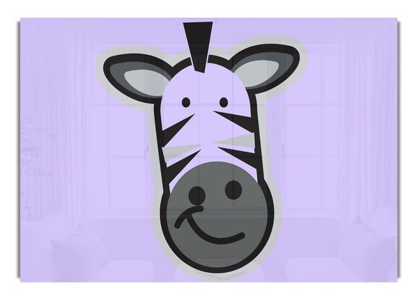 Smiling Zebra Face Lilac