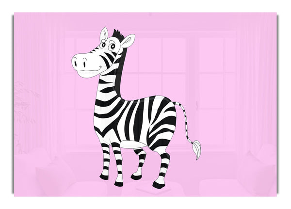 Standing Zebra Pink