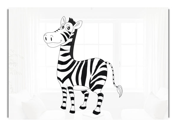 Standing Zebra White