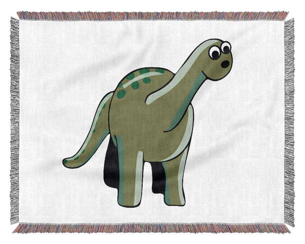 Suprised Dinosaur Pink Woven Blanket