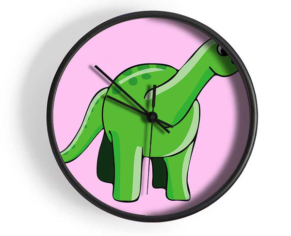 Suprised Dinosaur Pink Clock - Wallart-Direct UK