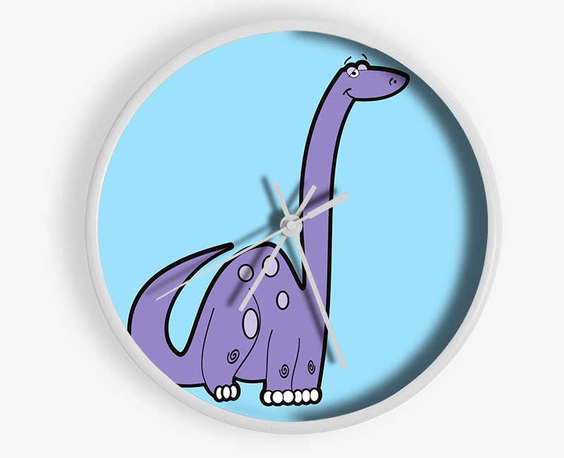 Tall Dinosaur Baby Blue Clock - Wallart-Direct UK