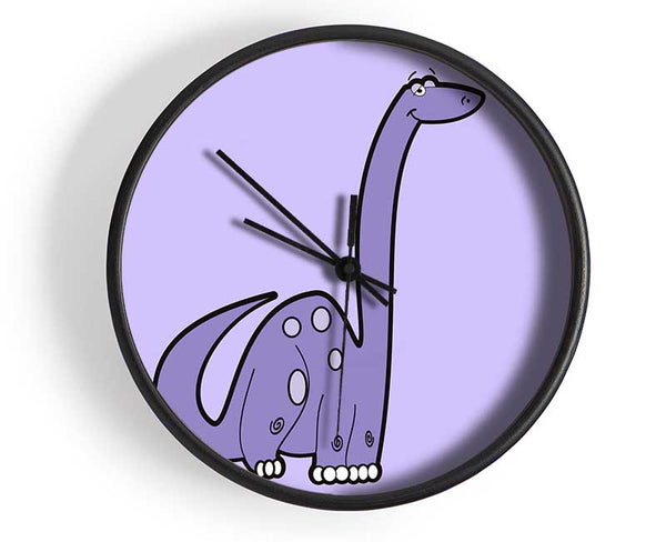 Tall Dinosaur Lilac Clock - Wallart-Direct UK