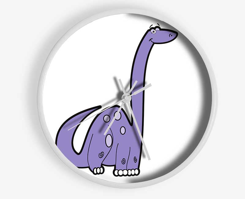 Tall Dinosaur White Clock - Wallart-Direct UK