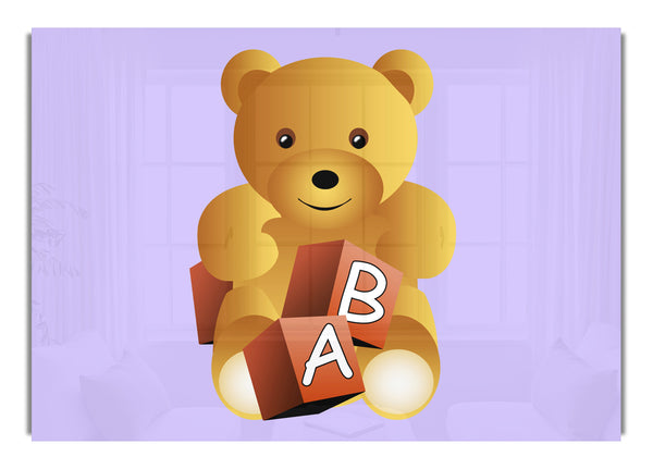 Teddy Bear Alphabet Blocks Lilac